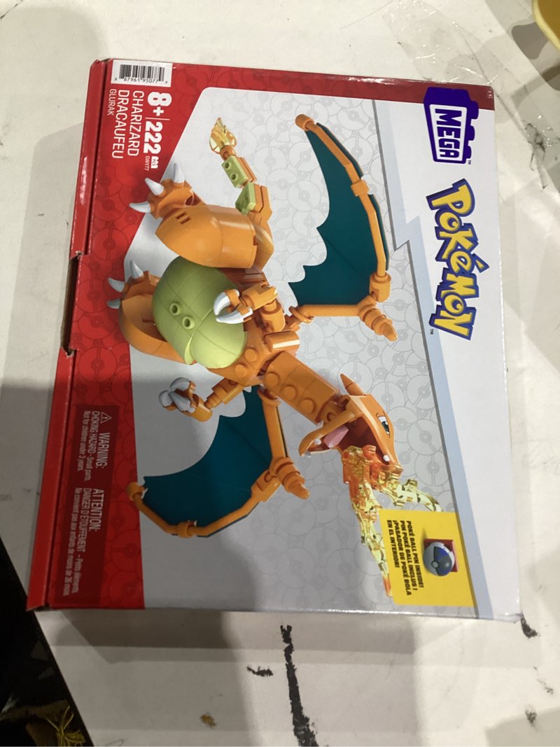 Condition photo showing As Is for MEGA Pokemon Charizard Construction Set 222pc