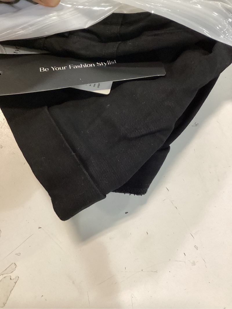 Condition photo showing New/Like New for prettygarden womens summer shorts 2026 casual high waisted pleated beach vacation tailored denim shorts with pockets black medium