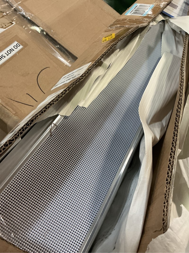 Condition photo showing New/Like New for air jade gutter guards, 48ft (15 pack) micro mesh stainless steel gutter needle and leaf filter, diy and modify for universal fit any roof or k-style or other gutter system of 5", white 48 feet white