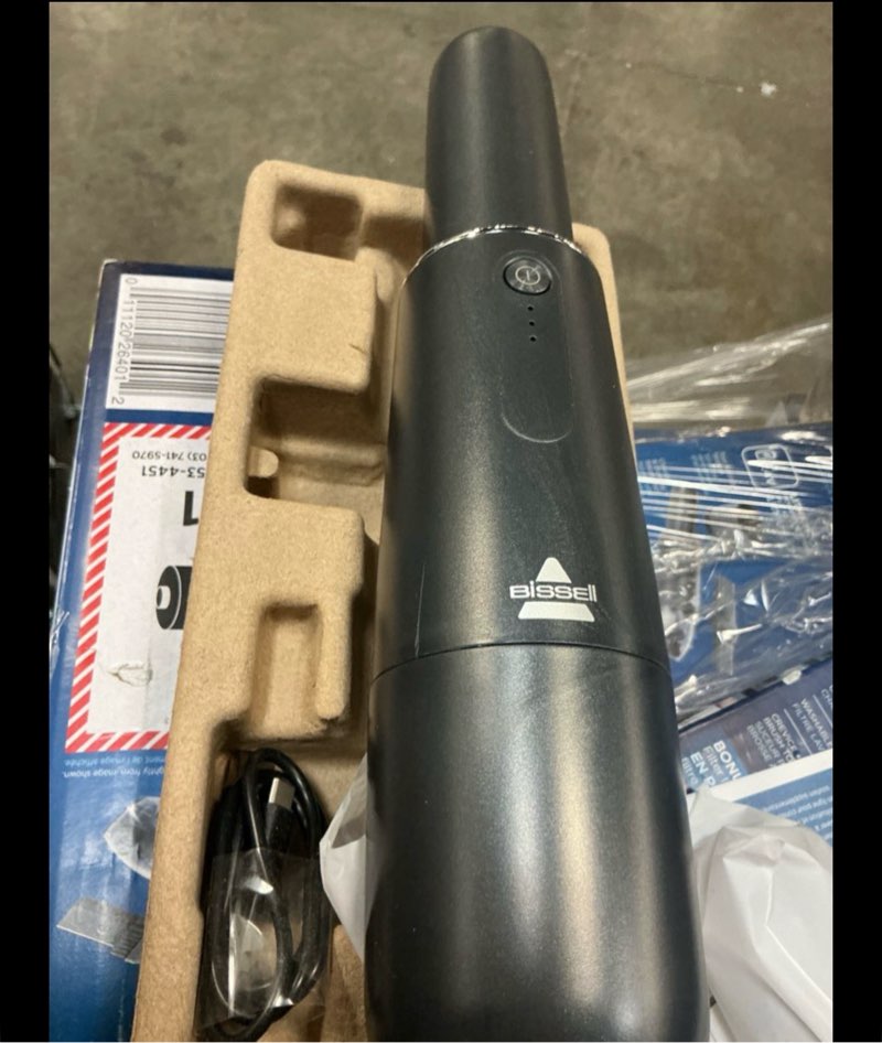 Condition photo showing As Is for bissell aeroslim cordless handheld vacuum cleaner, 7.2