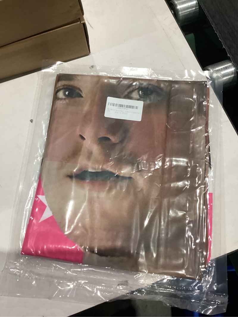 Condition photo showing New/Like New for Josh American Flag Wall Tapestry, Pink Allen Wall Art Poster Fans Gift Merch, 3x5 Feet, Modern Patriotic Decor with Brass Grommets