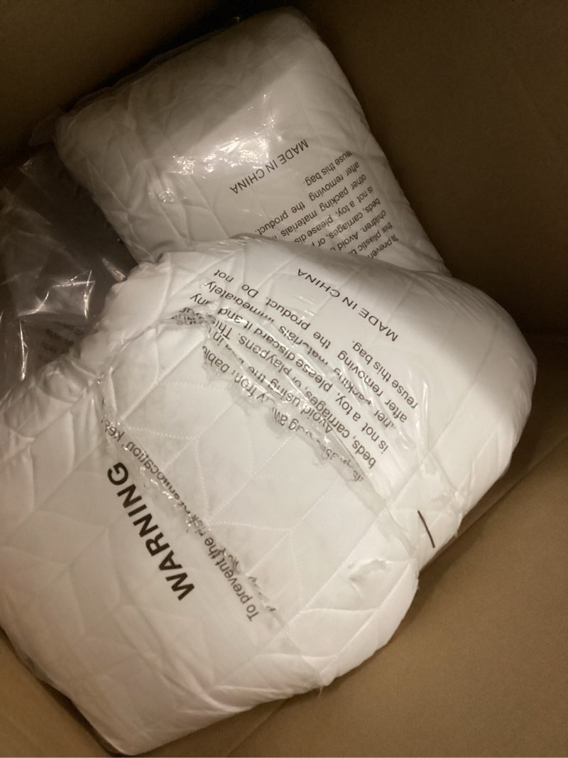 Condition photo showing As Is for ZonLi Adjustable Memory Foam Body Pillow for Adults, Firm Support Long Pillow for Side Sleepers, Elegant Quilted 20x54 inch Full-Length Pillow with Washable Cover, White