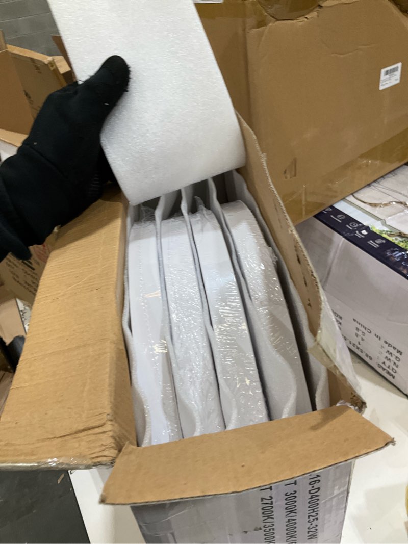 4Pack 16 Inch Dimmable LED Flush Mount Ceiling Light Panel,32W 3480LM,3000K/4000K/6000K CCT Selectab