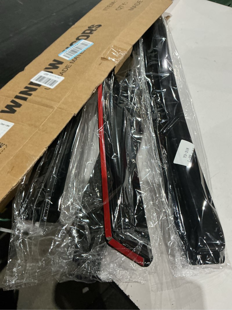 Condition photo showing Good Condition for rain guards for 2016-2019 chevrolet chevy cruze (excludes classic model), out-channel window visor shields vent deflector shade wind dark smoke 2017 2018 16 17 18 19, tape-on outside-mount, 4pcs for 2016-2019 | chevy cruze (excludes classic model) | out-channel