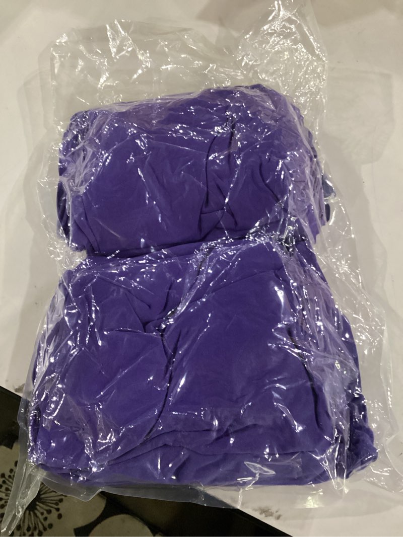 Condition photo showing Good Condition for vevor chair covers, polyester spandex chair cover, stretch slipcovers for wedding party dining banquet flat-front chair covers (purple-a, 50pcs) purple-a 50pcs