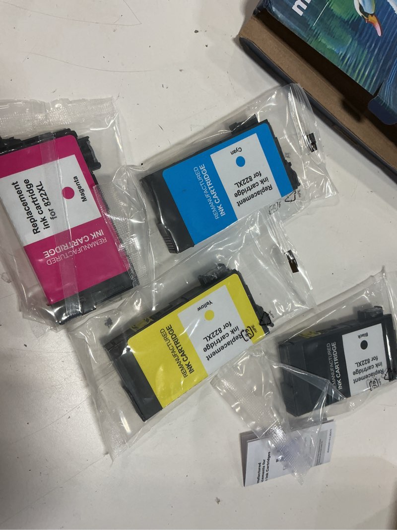 Condition photo showing New/Like New for remanufactured ink cartridge replacement for epson 822xl ink cartridges combo pack 822 xl latest chip, compatible with workforce pro wf-3820 wf-4820 wf-4830 wf-4833 wf-3823 printer high yield 5 pack