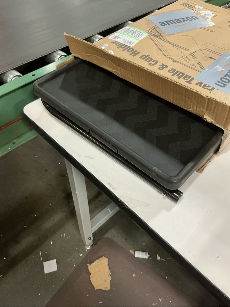 Condition photo showing Good Condition for Table-Mate TV Tray Table | Portable Desk Folding Dinner Tray, Couch Table Trays for Eating Snack Food, Portable Laptop Desk, Bed Trays for Eating | Adjustable TV Trays with 3 Angles and Cup Holder 15"D x 21"W x 29"H Black