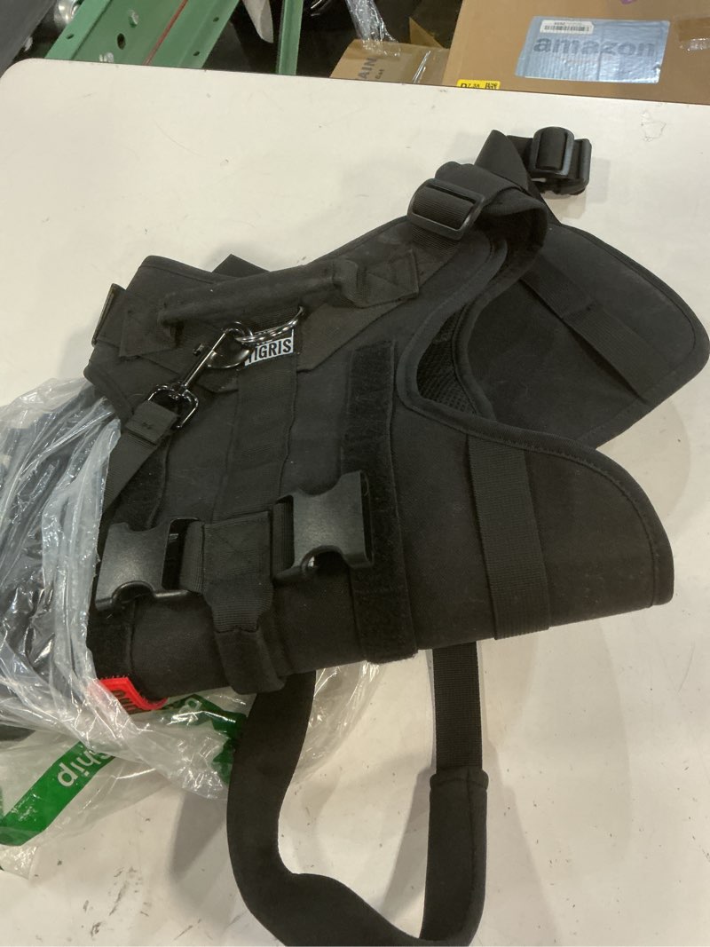 Condition photo showing As Is for onetigris dog lift harness for large dogs, dog hip support brace, full body dogs lifter with handles invictus multifunctional mobility assistance vest for back legs (black, medium) m black