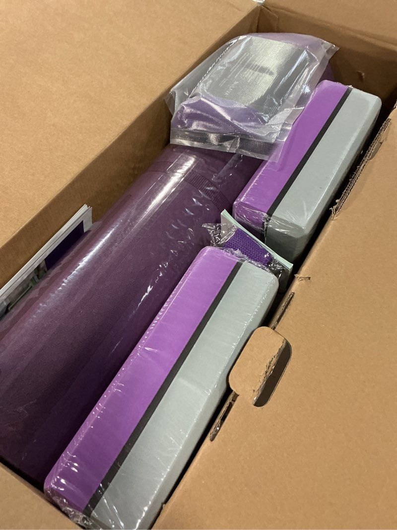 Condition photo showing New/Like New for NOLAVA Yoga Mats & Complete Sets - TPE, Non-Slip - Includes Mat, Blocks, Strap, & More (6pc or 7pc Sets) - For Pilates, Yoga & Fitness Purple (7-Piece Set) 7-Piece Set