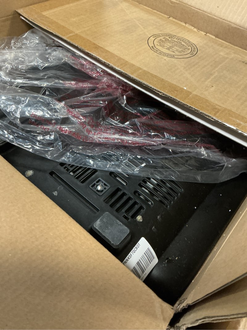 Condition photo showing As Is for ninja | indoor grill and air fryer| foodi smart xl | 6-in-1 grill, air fry, roast, bake, broil, dehydrate & crisp |smart thermometer & splatter shield | dishwasher safe parts | black/silver | fg551 6-in-1 with thermometer