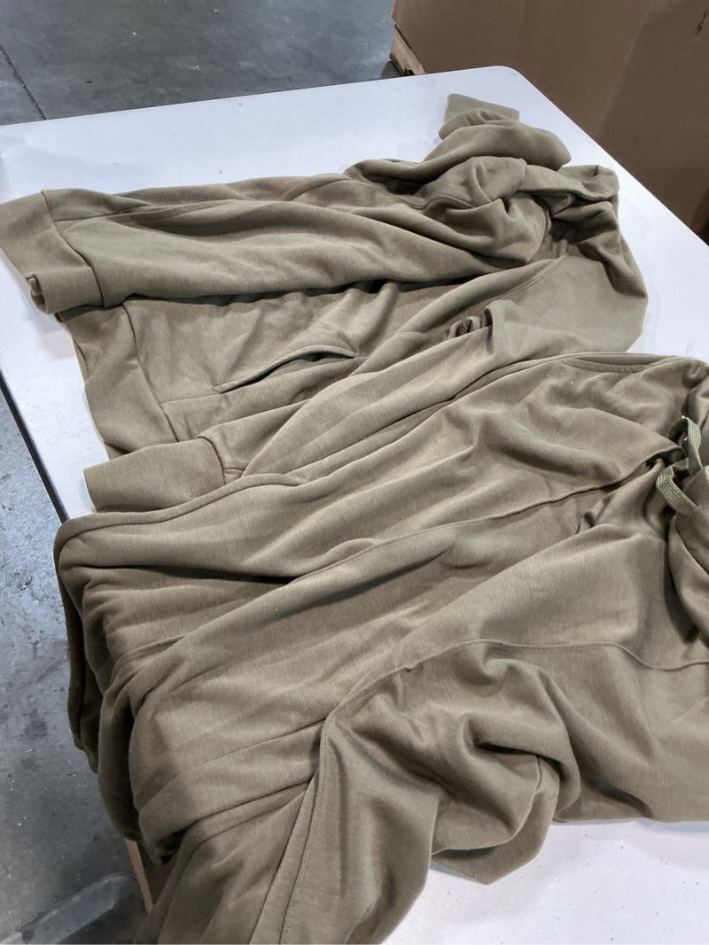 Condition photo showing As Is for jmierr men's sweatsuit tracksuit 2 piece set full zip casual jogging suits with jogger jackets and pants warm up outfits large khaki