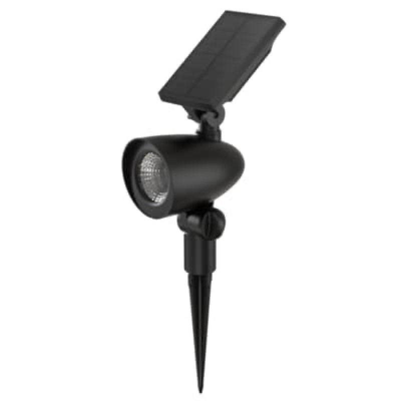 harbor breeze 60 -lumens 1 -watt black warm white solar led spot light