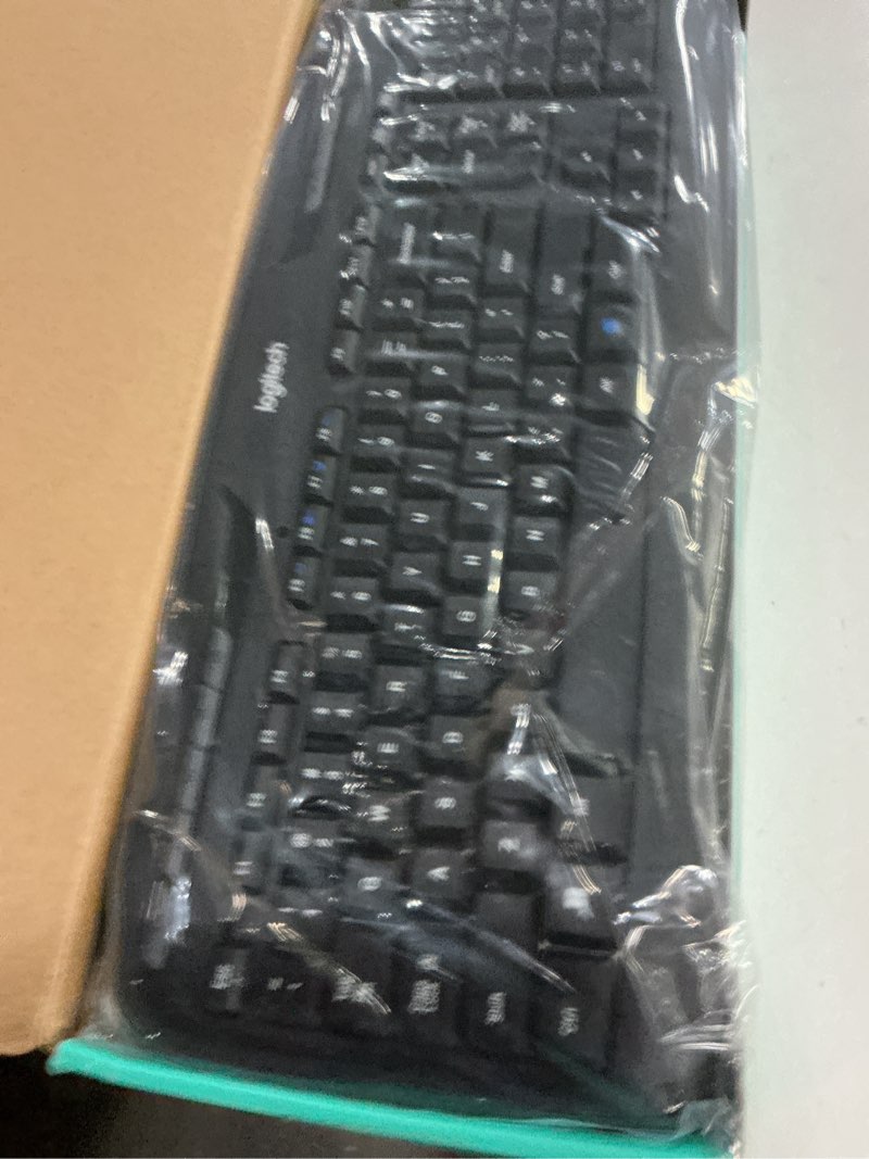 Condition photo showing New/Like New for logitech mk335 quiet wireless keyboard and mouse combo - black/silver keyboard and mouse combo wireless, ambidextrous