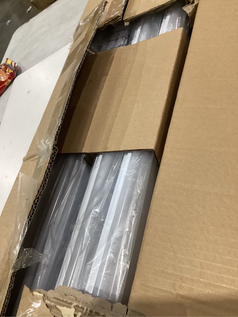 Condition photo showing Good Condition for antlux 4ft led flush mount puff lights, 40w 4500lm linear light, 4000k neutral white, 4 foot integrated led wraparound ceiling lighting fixtures for kitchen laundry, fluorescent replacement, 4 pack 4000k 4ft-40w
