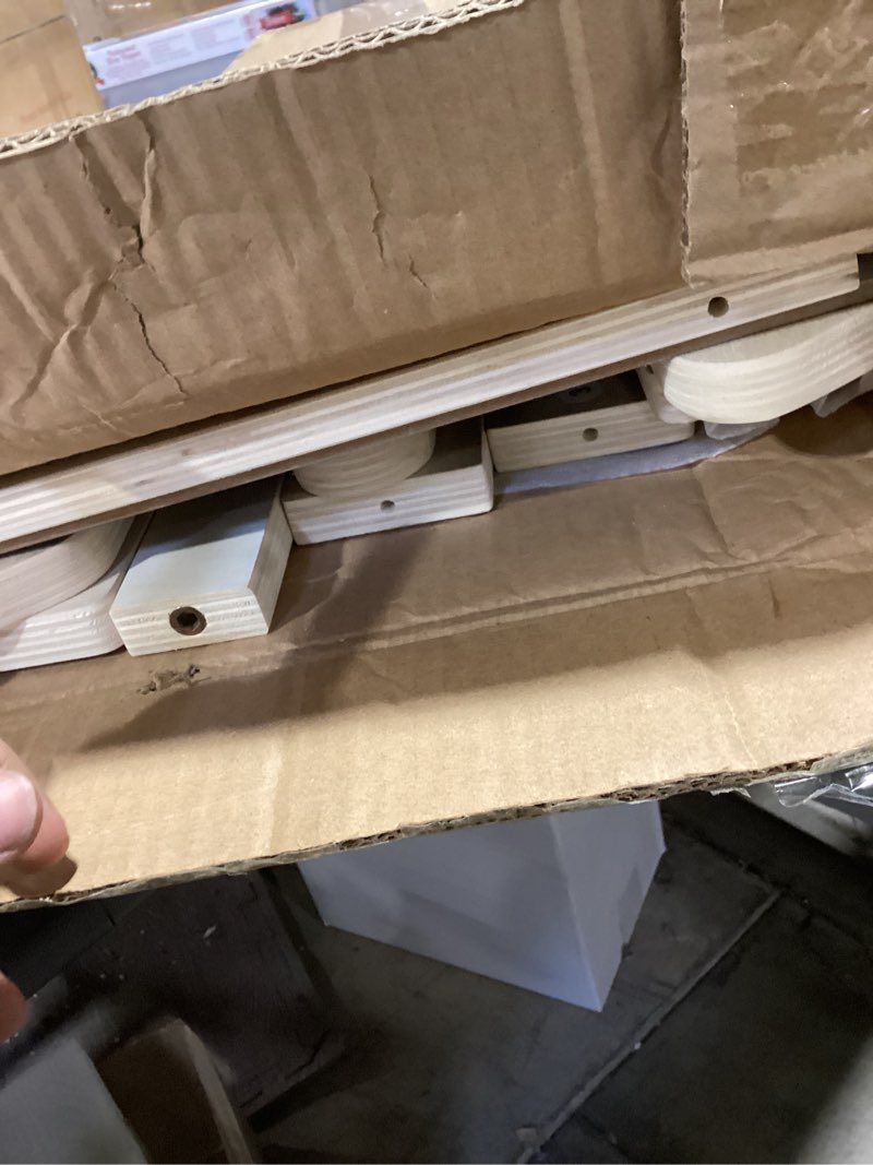 Condition photo showing New/Like New for Foldable Toddler Tower Preassembled Kitchen Step Stool, Folding Tower for Learning with 3 Adjustable Heights Montessori Toddler Standing Tower Collapsible Step Stool for Kids 1.5-6y GY NAT Gray & Natural