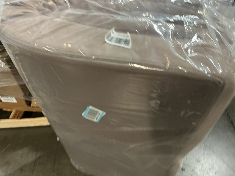 Condition photo showing As Is for Furhaven Cooling Gel Dog Bed for Large Dogs w/ Removable Bolsters & Washable Cover, For Dogs Up to 125 lbs - Plush & Suede Sofa - Almondine, Jumbo Plus/XXL Jumbo Plus Almondine