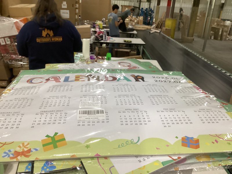 Condition photo showing New/Like New for GuassLee Desk Calendar 2026-2027 Large 22" x 17" Desktop/Wall Monthly Calendar 18-Month School Year Planner Covers January 2026 to June 2027 with Julian Date&Notes for Easy Organizing January 18month blue 22"x17"
