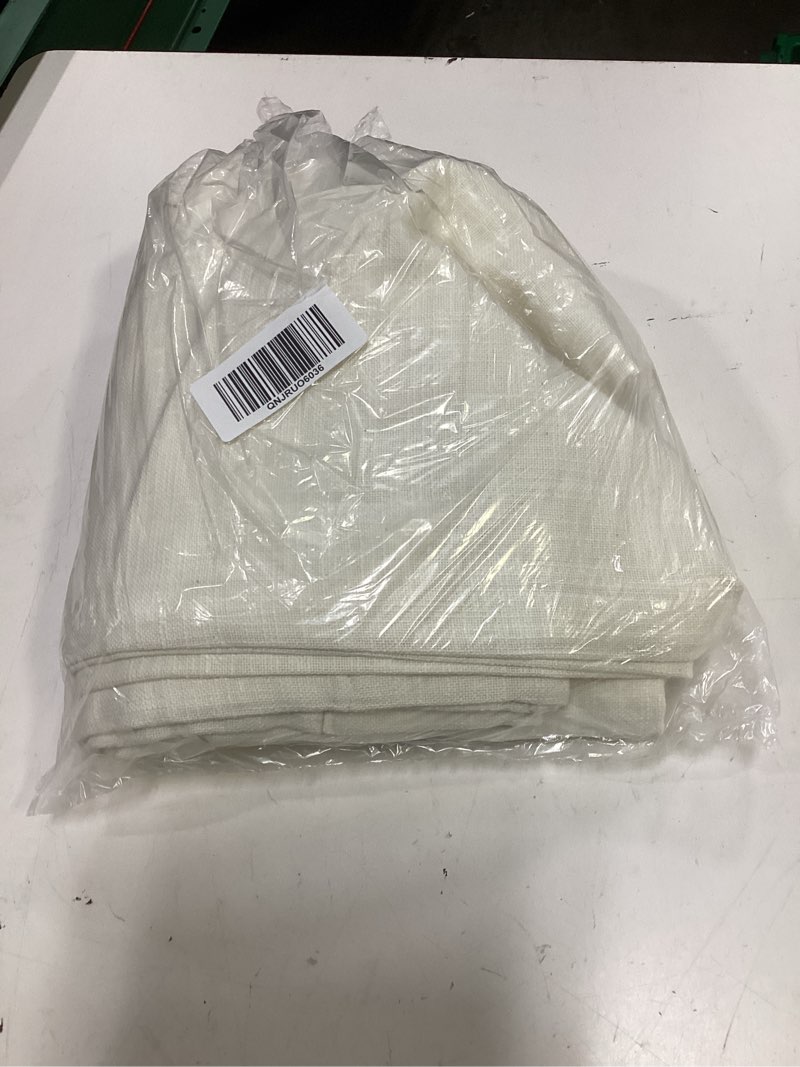 Condition photo showing Good Condition for quince textured cotton curtain, 48x96, ivory