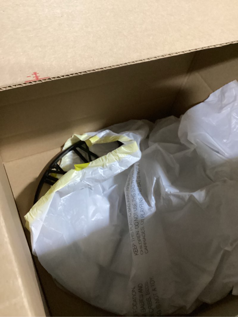 Condition photo showing As Is for Large Modern Metal Wall Clocks Rustic Round Nearly Silent Little Ticking Battery Operated Roman Numerals Clock for Living Room/Bedroom/Kitchen Wall Decor-(Black, 47cm) 19 Inch Black-roman Number