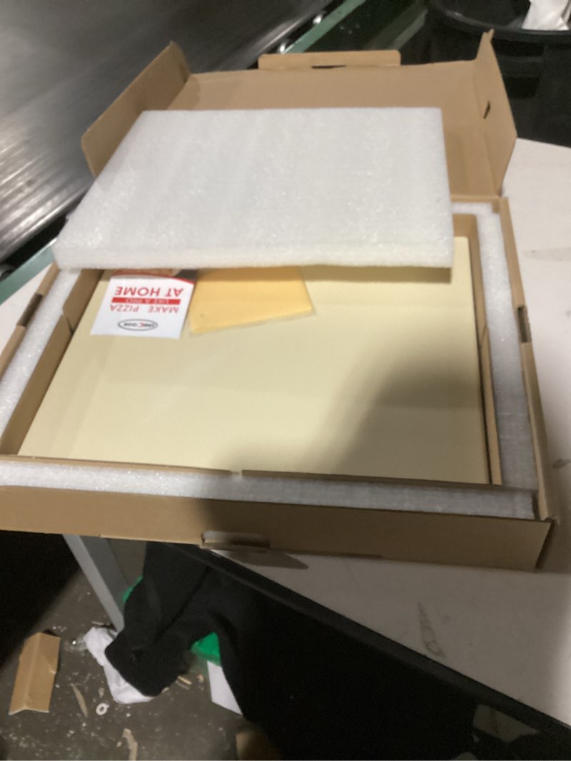 Condition photo showing New/Like New for unicook large pizza stone for oven and grill, heavy duty baking stone for bread, thermal shock resistant cordierite pizza pan, 16 x 14 inch rectangular 16" x 14" rectangular