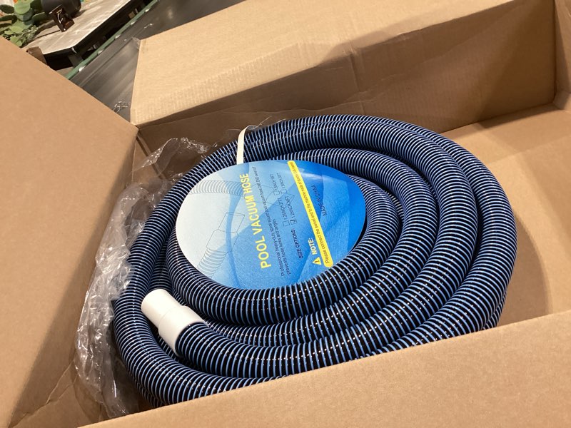 Condition photo showing Good Condition for pool vacuum hose with swivel cuff 1-1/4" diameter 36ft flexible heavy duty pool vacuum cleaning hose perfect for above&in ground swimming pool