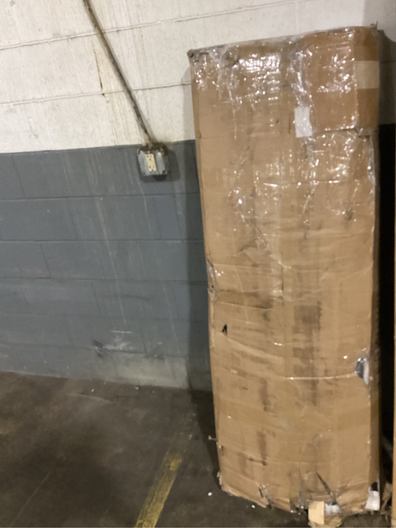 Condition photo showing As Is for Queen Size Bed Frame, Upholstered Platform Bed Frame with Adjustable Headboard, Soft Boucle Fabric, Modern Style, No Box Spring Required, Easy Assembly, Off-White Beige Queen