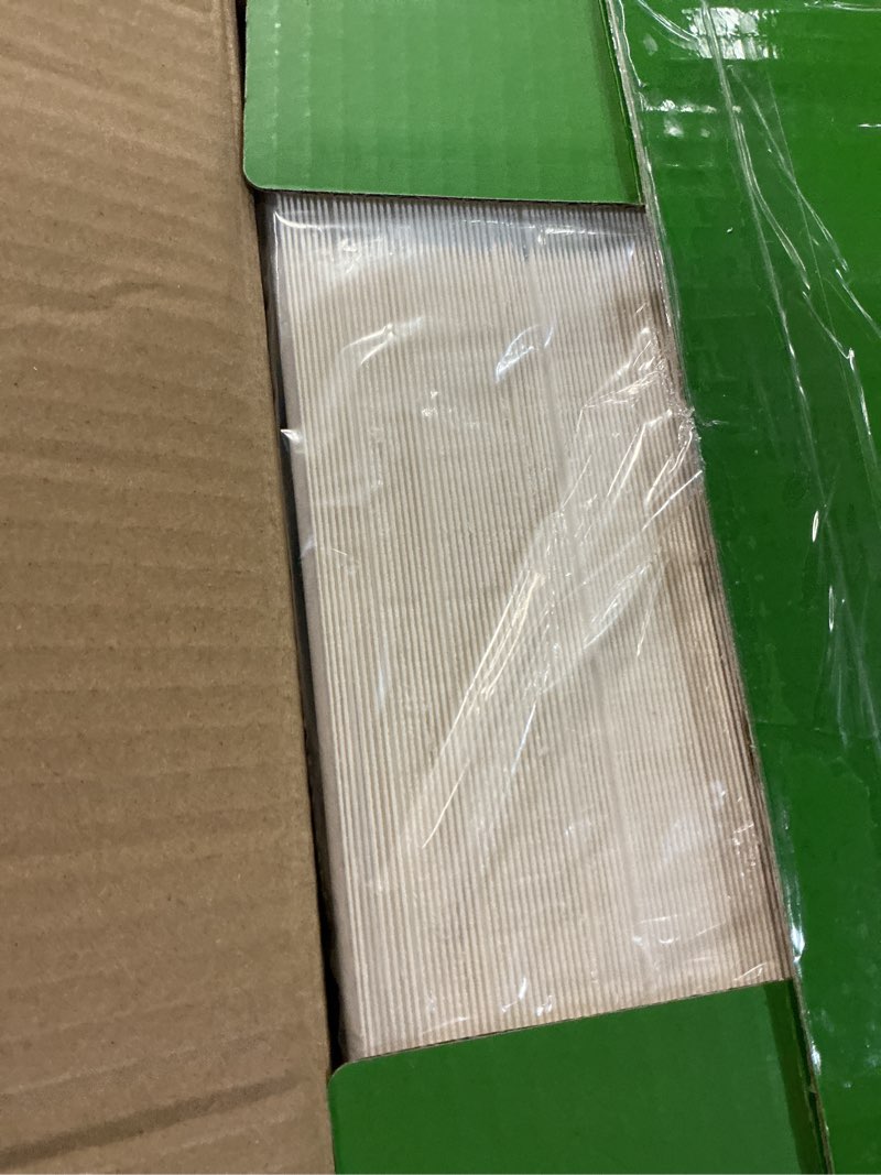 Condition photo showing New/Like New for vplus 100% compostable 5 compartment paper plates, 100 pack, 12.5 x 8.6 inch disposable school lunch trays, eco-friendly bagasse plates for buffet, and party