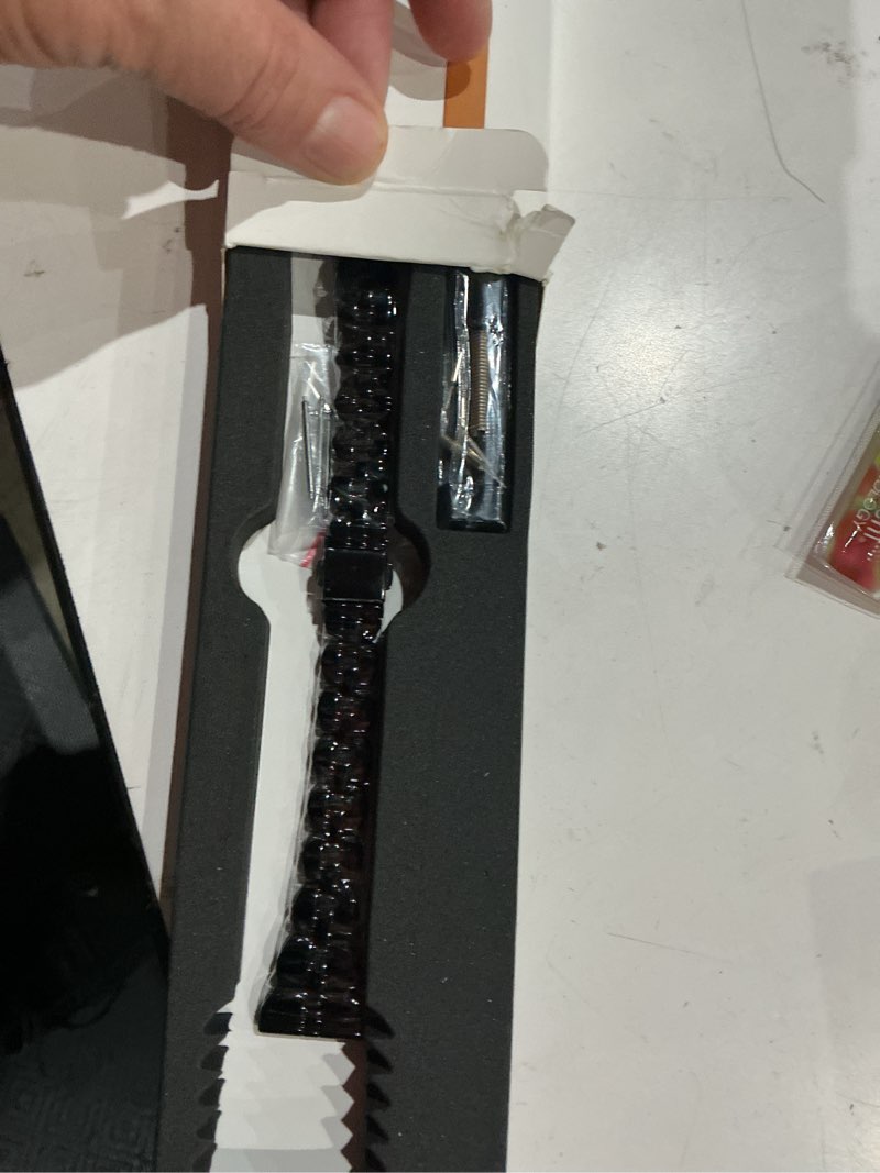 Condition photo showing Good Condition for gelishi 20mm watch bands compatible with galaxy watch 7 6 5 4 band 40mm 44mm for women, slim stainless metal band quick release strap for galaxy watch 6 classic 43mm 47mm/watch 4 classic 42mm 46mm black