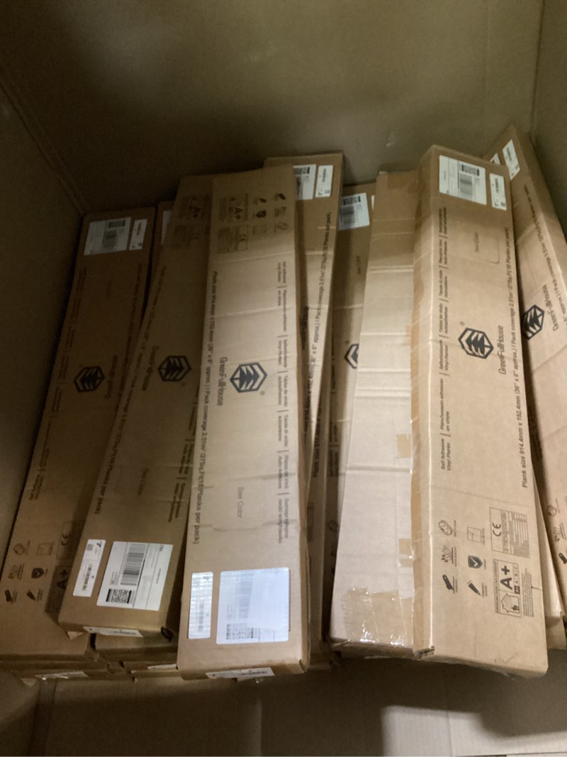 Condition photo showing New/Like New for (25boxes x 27sq ft per box =675sqft )peel and stick floor tile vinyl wood plank sample, burnished timber, rigid surface hard core easy diy self-adhesive flooring burnished timber 6\\\\\\\\\\\\\\\\\\\\\\\\\\\\\\\"×6\\\\\\\\\\\\\\\\\\\\\\\\\\\\\\\" / 1 pc sample