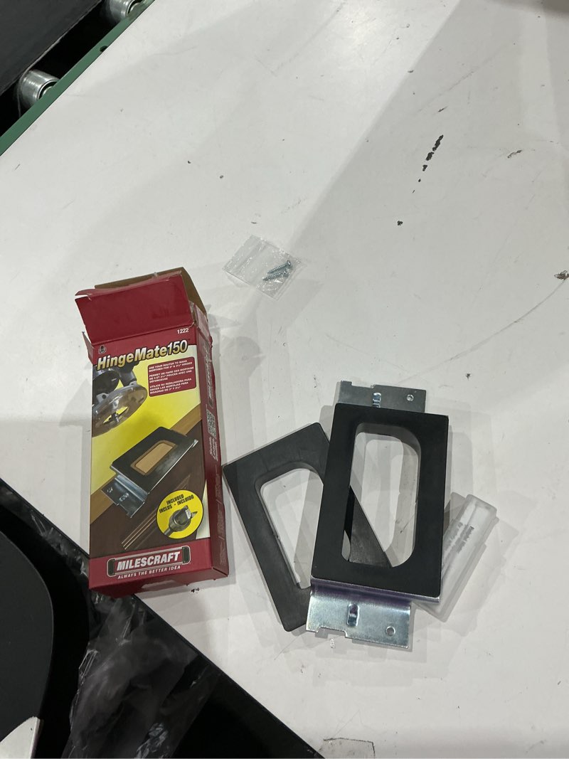 Condition photo showing As Is for milescraft 1222 hingemate150 - door hinge installation kit - mortise template door hinge jig -