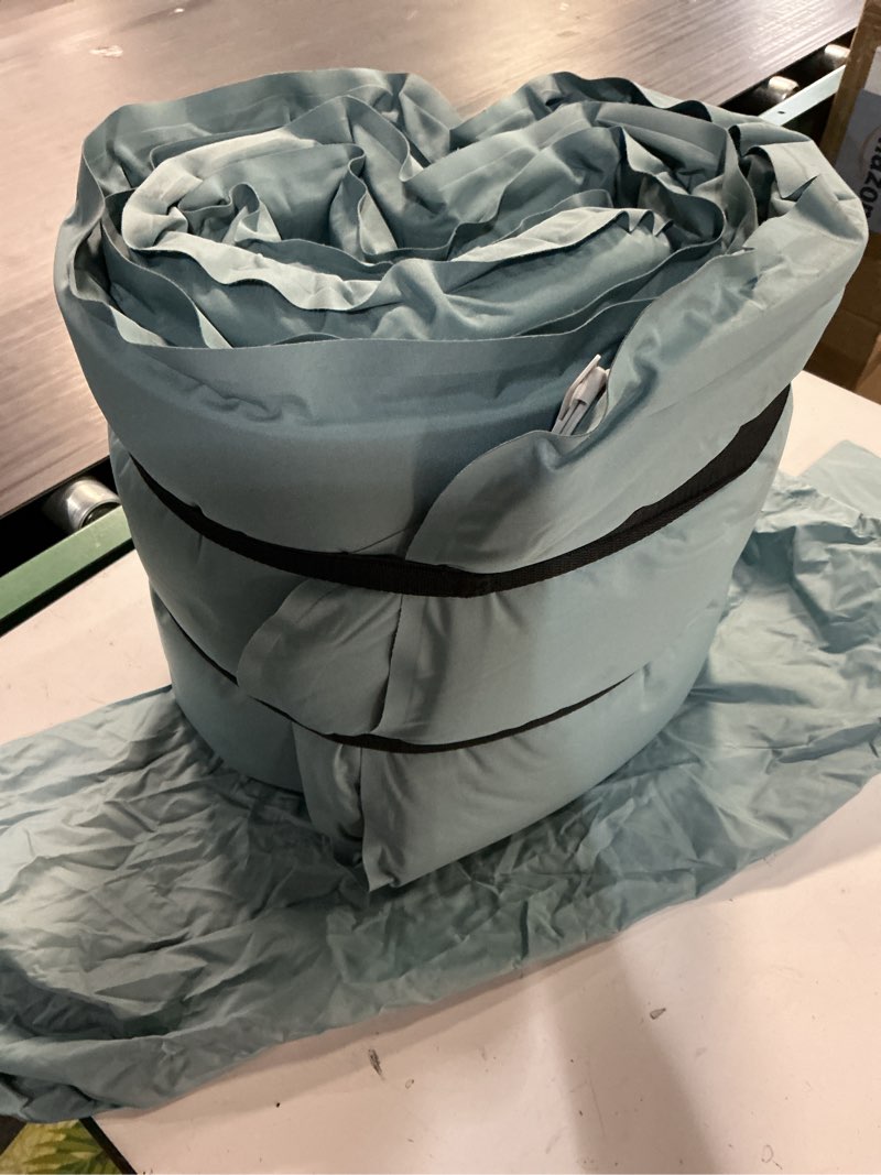 Condition photo showing As Is for ozark trail self-inflating camp pad with pillow - grey, adult, 78" l x 25" w x 2" h