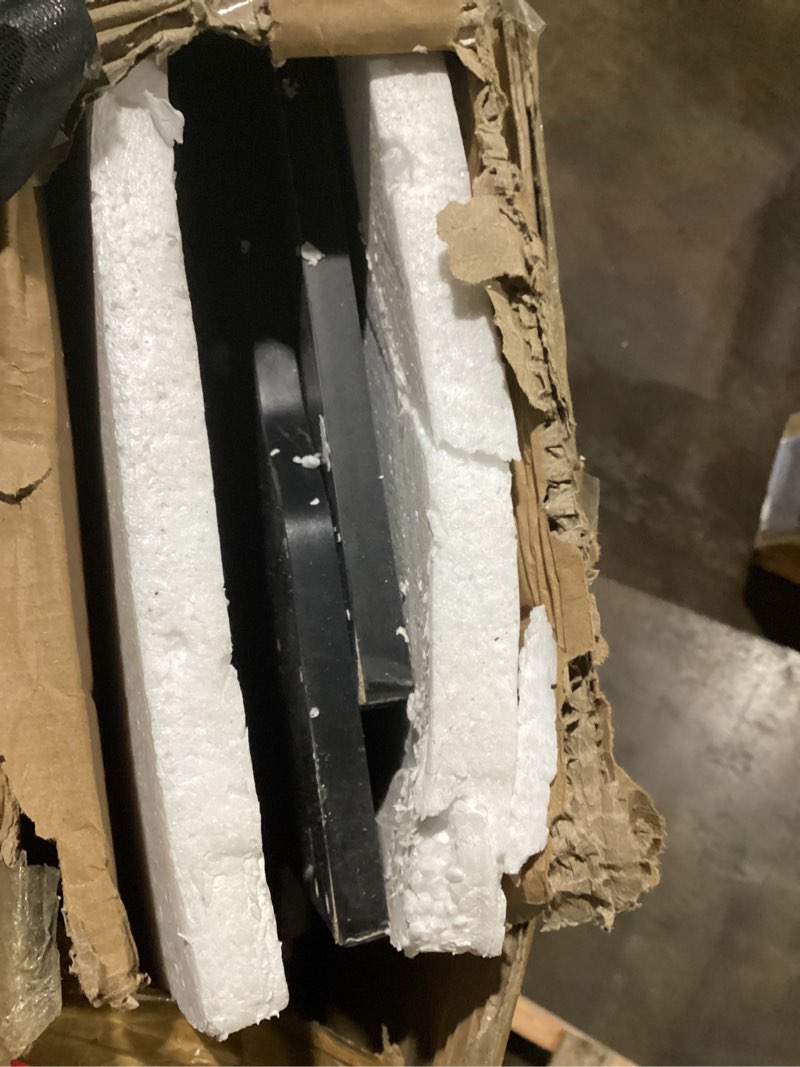 Condition photo showing As Is for Wooden Restaurant Trash Can Cabinet with Tray Holder – 35-Gallon Commercial Indoor Trash Can for Restaurants, Cafes, Kitchens, and Dining Areas – Durable Wooden Garbage Bin with Storage