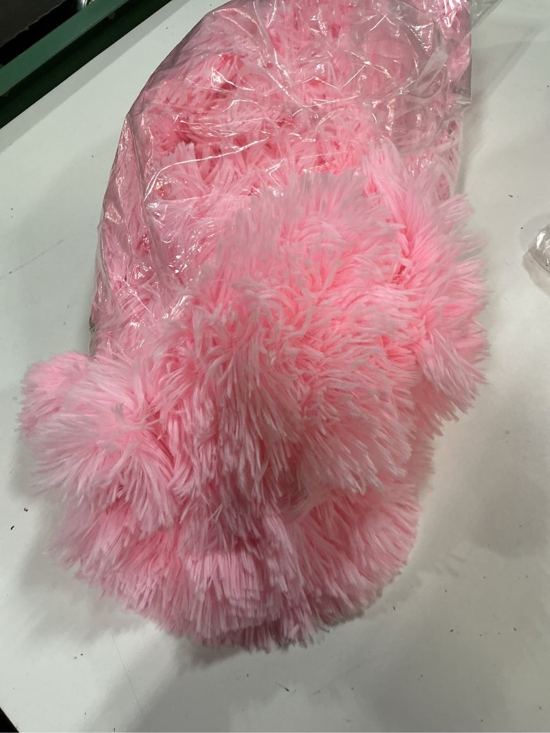 Condition photo showing Good Condition for xege kids fluffy faux fur bean bag chair cover (no filler), soft furry stuffed animal storage bean bag cover for plush toys, shaggy fuzzy beanbag shell for kids teens girls children, anti-slip, pink pink small(28"x28"x32")