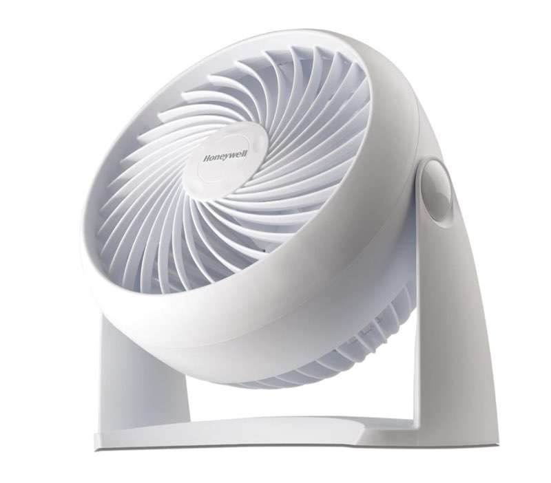 Honeywell HT-904 TurboForce Tabletop Air Circulator Fan, Small, White – Quiet Personal Fan for Home or Office, 3 Speeds and 90 Degree Pivoting Head