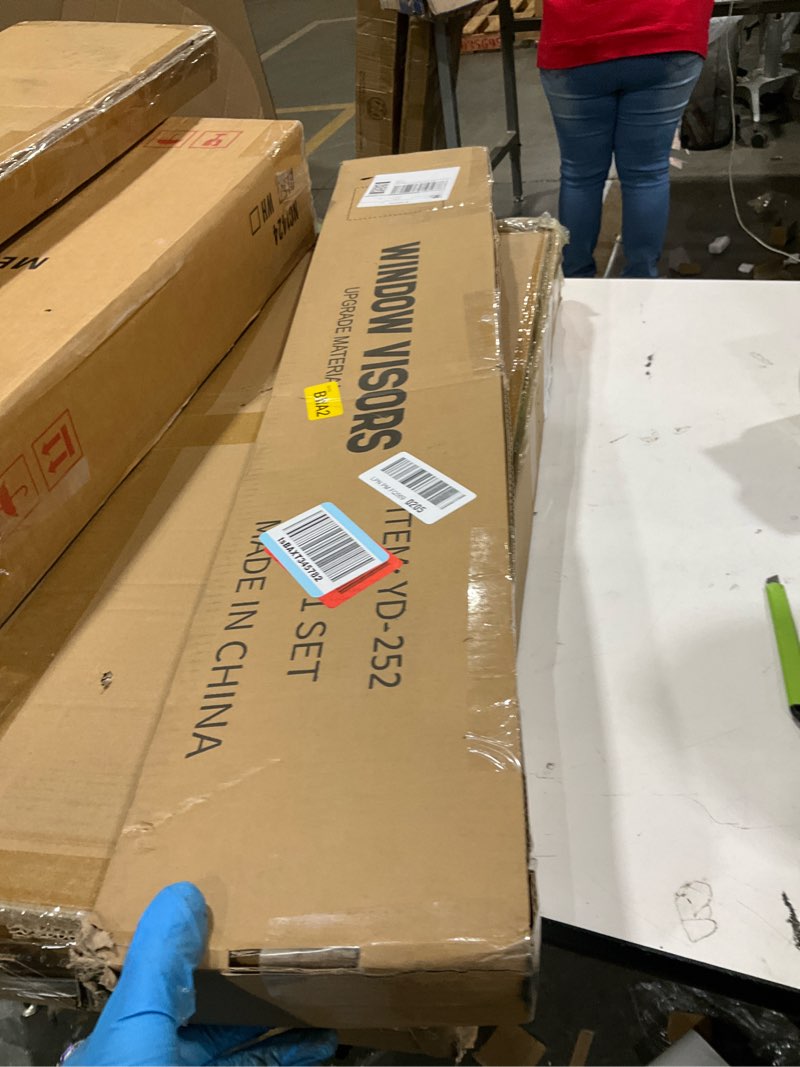 Condition photo showing Good Condition for Window Visors Rain Guards for 2019-2025 Dodge Ram 1500 Quad Cab (New Body Style), Window Vent Wind Deflectors Visors Shades for 19-25 Ram 1500 (2 Full-Size Doors, 2 Half-Size Doors) 2019-2025 ram 1500 quad Cab