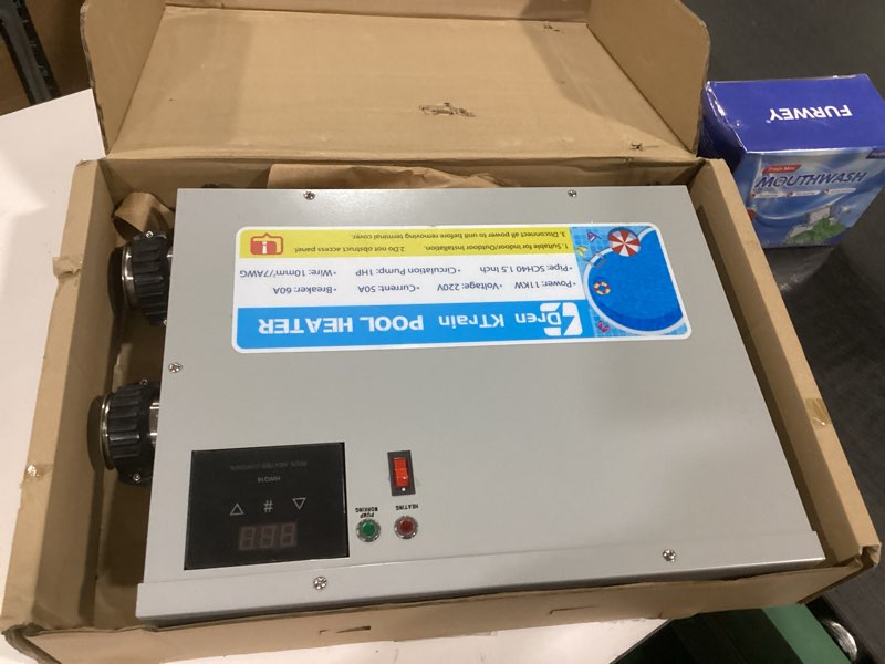 Condition photo showing Good Condition for Mxmoonant Pool Heater 11KW 220V, Electric Swimming Pool Heaters Hot Tub Water Thermostat with Touchscreeen for Above Ground Inground Pool, Spa, Bathtub,