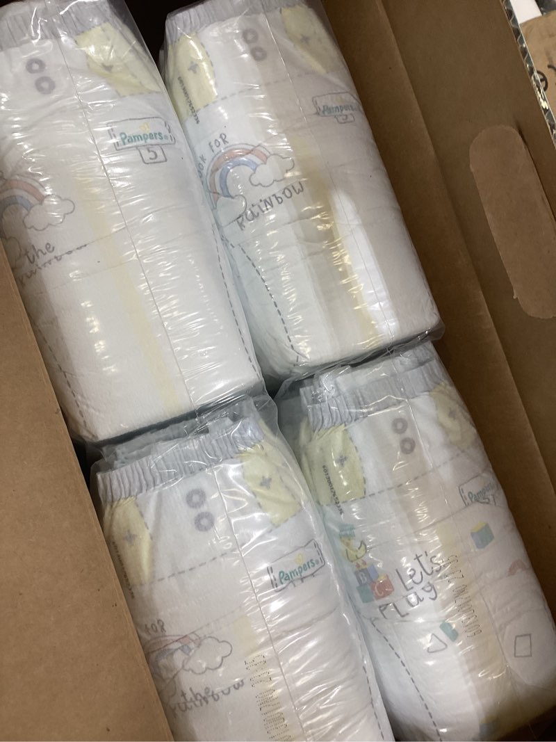 Condition photo showing As Is for Pampers Baby Diapers - Swaddlers - Size 5, 104 Count, Ultra Absorbent Disposable Infant Diaper Size 5 104