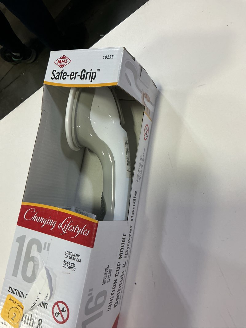 Condition photo showing Good Condition for safe-er-grip 16 in. l polished plastic grab bar