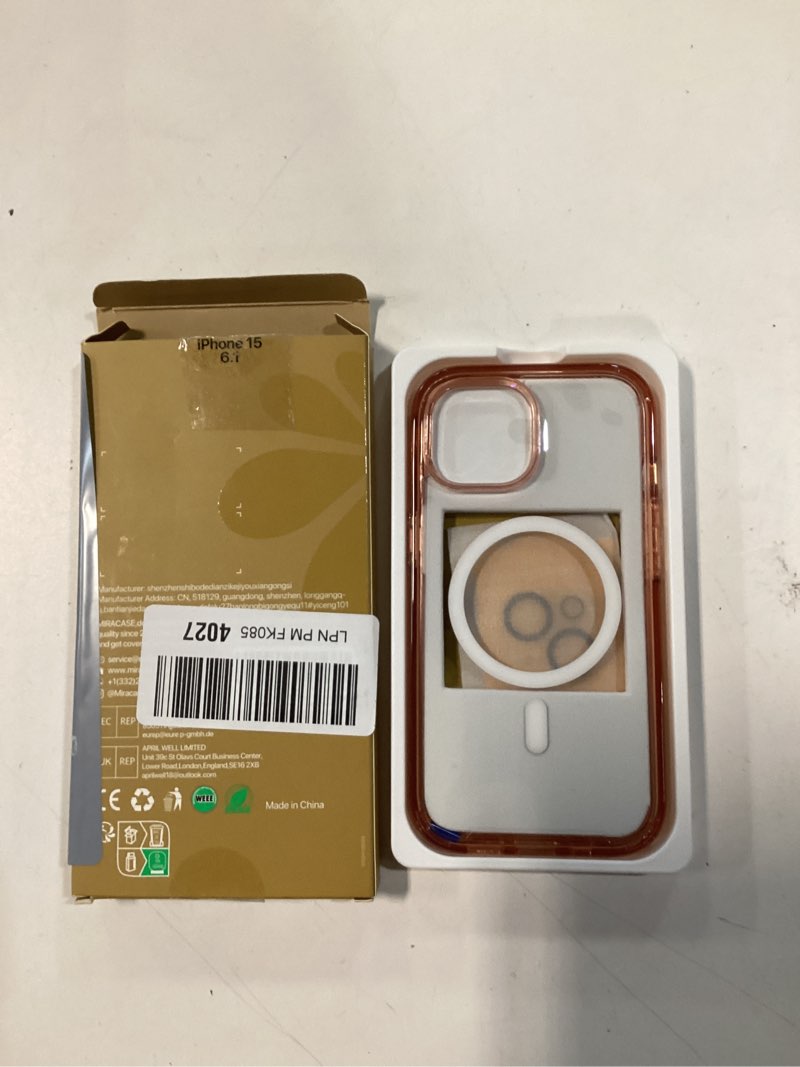 Condition photo showing Good Condition for JETech Magnetic Case for iPhone 15 6.1-Inch Compatible with MagSafe Wireless Charging, Shockproof Phone Bumper Cover, Anti-Scratch Clear Back (Rose Gold)