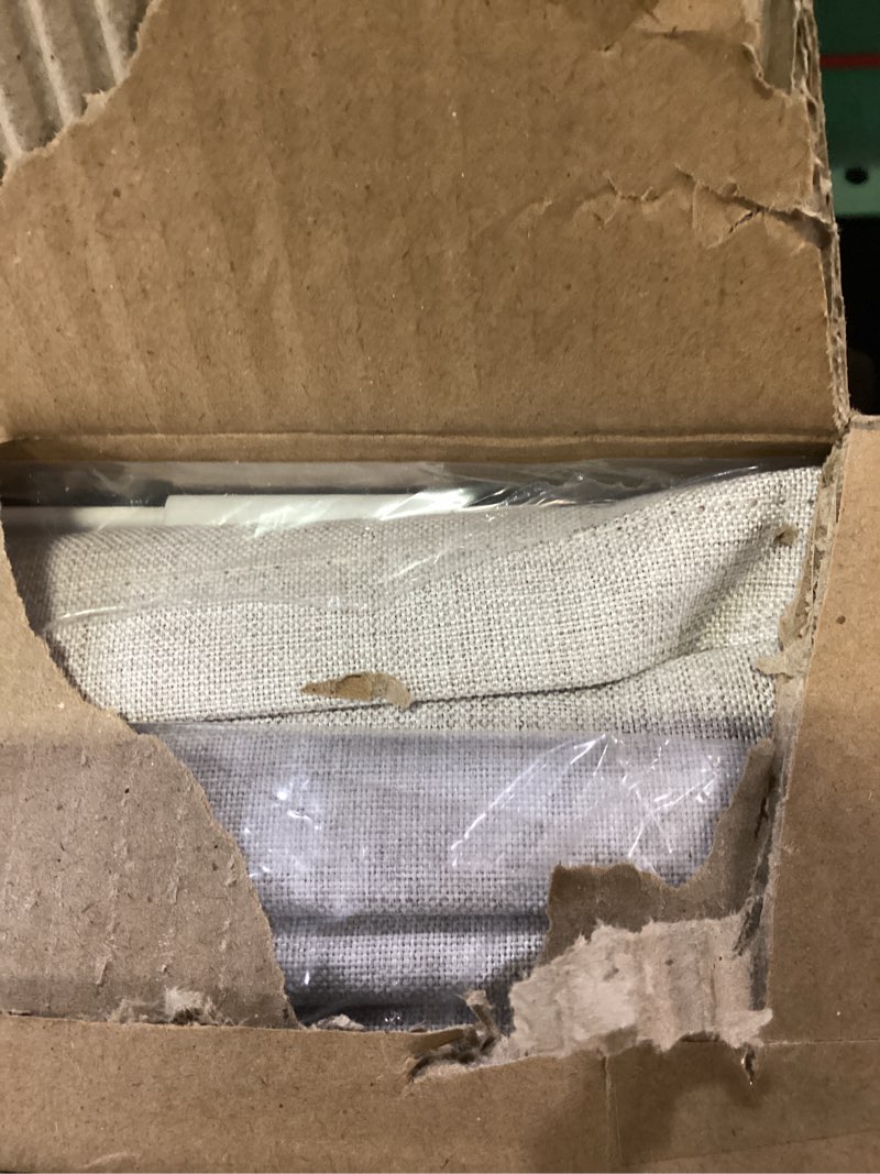 Condition photo showing New/Like New for lazblinds no drill roman shades for windows, cordless blackout window shades with uv protection, polyester fabric for bedroom & living room, 42" w x 64" h, natural blackout - faux linen - natural 42"w x 64"h