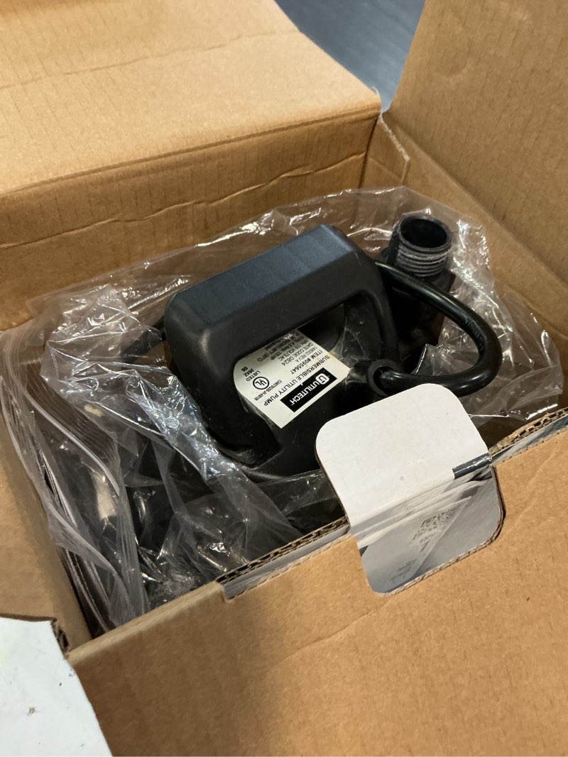 Condition photo showing As Is for utilitech 1/3-hp 115-volt 30-gpm thermoplastic submersible utility pump
