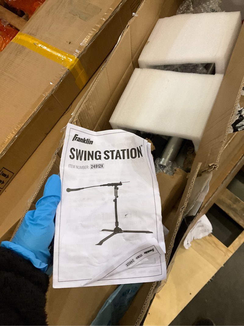 Franklin Sports Swing Station Hitting Trainer - Baseball + Softball Swing Trainer - Rotating Hitting