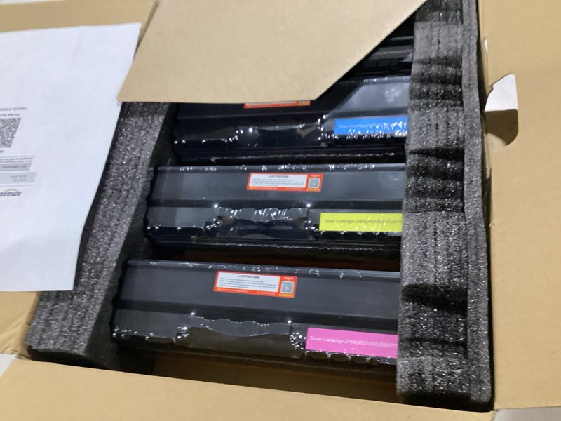 Condition photo showing Good Condition for 218x toner cartridges 4-pack high yield (with chip) compatible replacement for hp color pro mfp 3301sdw 3301cdw 3301fdw 3201dw printer 3301 3201 series | w2180x w2181x w2182x w2183x black cyan magenta yellow 4