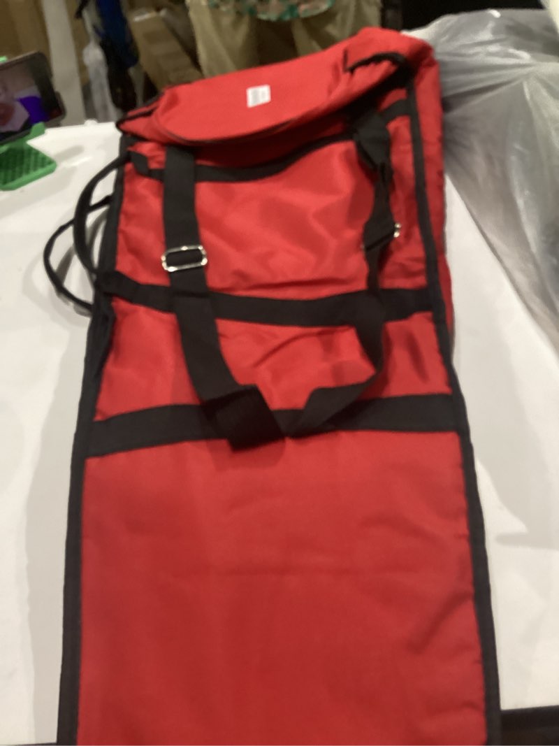 Condition photo showing Good Condition for pilipane trombone bag oxford cloth tenor trombones gig case bags musical instrument accessories durable padded soft design hand carry shoulder strap for slim lightweight trombone (red)