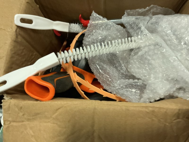 Condition photo showing Good Condition for drain auger 25 ft,plumbing snake with drill adapter,pipe clog remover for kitchen bathroom shower sink cleaning,flexible spring steel orange