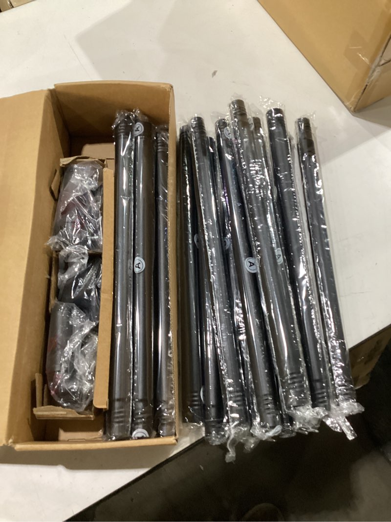 Condition photo showing New/Like New for zeerobee curtain rods for windows 120 to 240, 1 inch industrial wrap around black curtain rod, indoor/outdoor room divider adjustable drapery pole, 120"-240" black 120" to 240" 1 pack