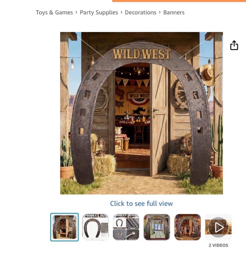 preboun 74.8 x 78.74 inches west cowboy party door decoration wild west horseshoe door curtain banne