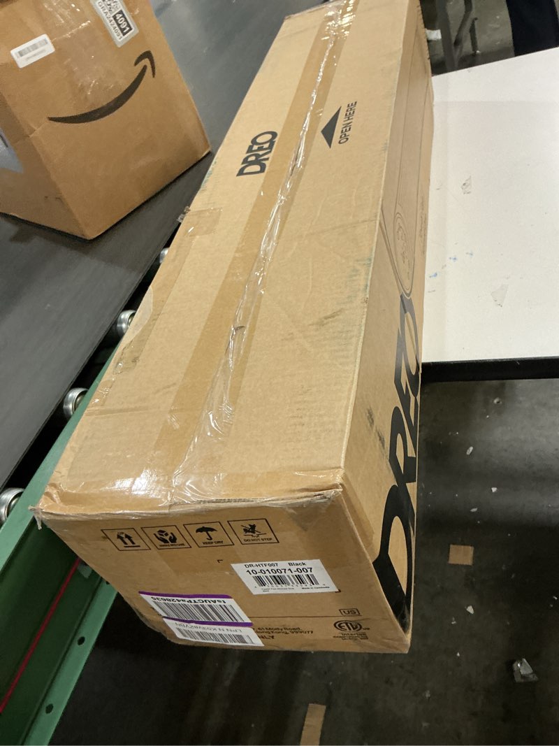 Condition photo showing New/Like New for Dreo Tower Fan for Bedroom, 2026 Upgraded DC Motor, 28ft/s High Velocity, 20dB Ultra Quiet Standing Fan, 8 Speeds 4 Modes, 90° Oscillating Bladeless Fan for Indoors, Floor Fans with Remote, Black