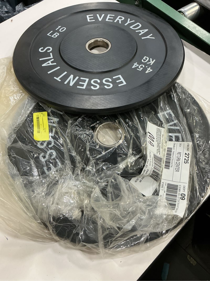 Condition photo showing Good Condition for 2 pack balancefrom olympic weight plate black with steel hub, 4.5kg