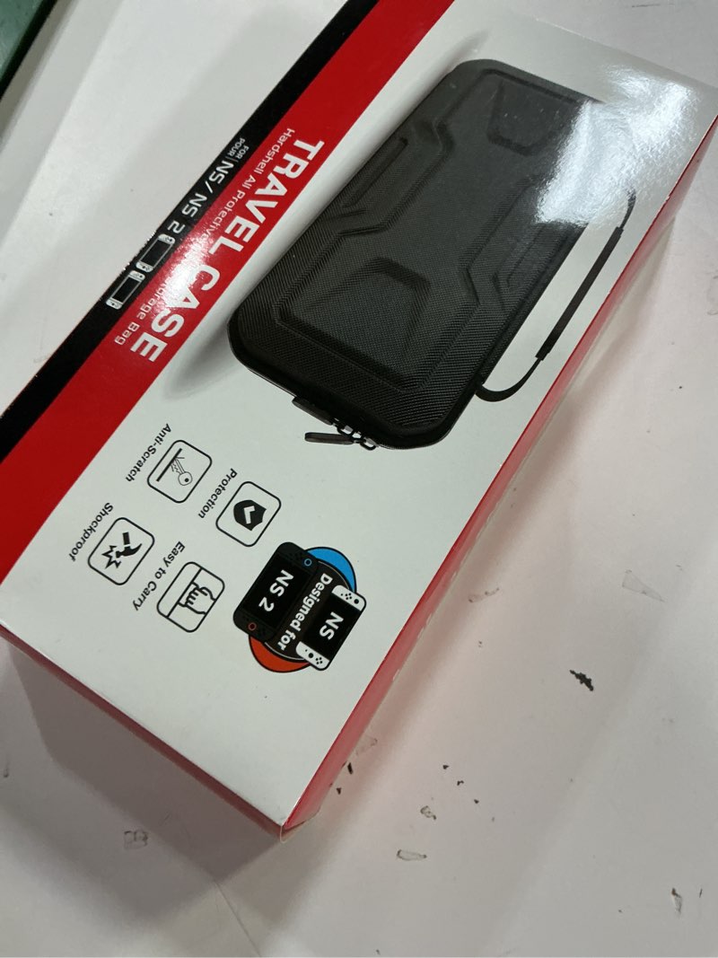 Condition photo showing New/Like New for all in one accessories case bundle for nintendo switch 2 2025, portable carrying case & clear hard cover shell case, 2 screen protector, 8 thump grips, game card slots, for travel & storage
